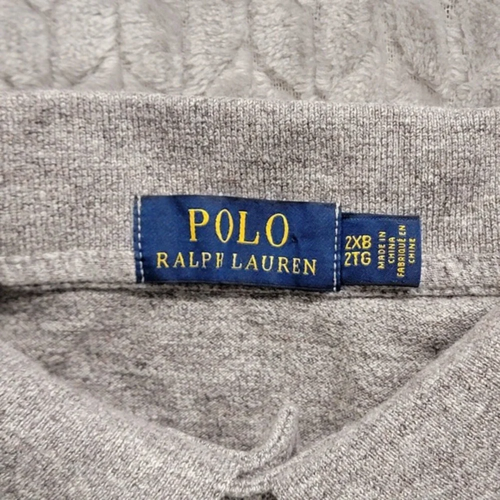 Polo Ralph Lauren Short Sleeve Gray Polo Shirt Mens Size‎ 2XB Black Pony